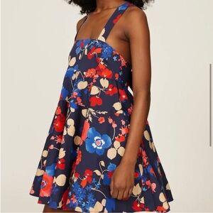 PETER SOM X RTR NAVY FLORAL MINI DRESS SIZE 12